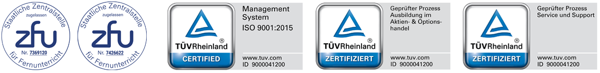 Zertifizierungen ZFU TÜV Rheinland ISO 9001